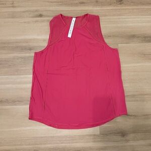 Lululemon raspberry coulis sculpt tank top lace trim